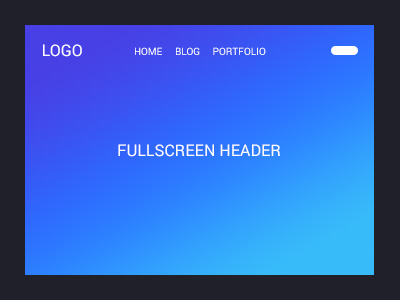 Fullscreen Header